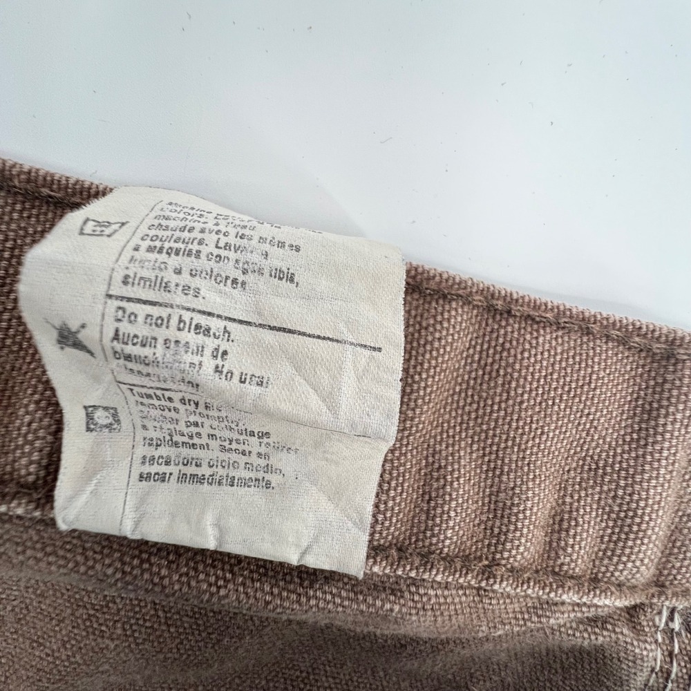 Vintage Carhartt Brown Duck Carpenter Work Pants Distressed Thrashed Mens 44x32 - Picture 7 of 12